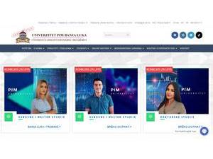 Универзитет за пословни инжењеринг и менаџмент's official website homepage screenshot