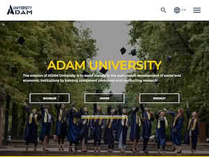 Университет АДАМ's official website homepage screenshot