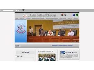 أكاديمية السودان للعلوم's official website homepage screenshot