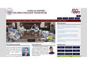 اسلامیہ کالج یونیورسٹی's official website homepage screenshot