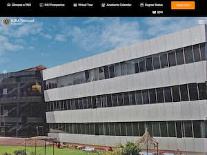 اقرا نیشنل یونیورسٹی's official website homepage screenshot