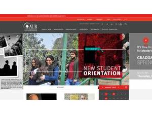 الجامعة الاميركية في بيروت's official website homepage screenshot