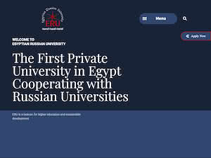 الجامعة المصرية الروسية's official website homepage screenshot