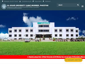 الخیر یونیورسٹی's official website homepage screenshot