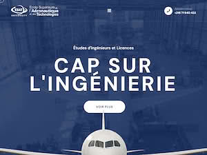 المدرسة العليا الخاصة للطيران والتكنولوجيا's official website homepage screenshot