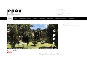 المدرسة المتعددة العلوم للهندسة المعمارية والعمران's official website homepage screenshot