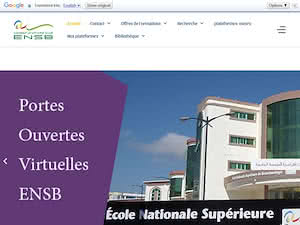المدرسة الوطنية العليا في البيوتكنولوجيا بقسنطينة's official website homepage screenshot