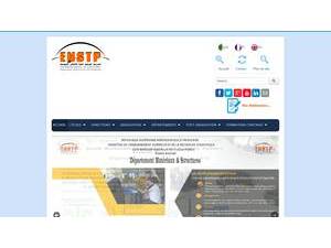 المدرسة الوطنية العليا للأشغال العمومية's official website homepage screenshot