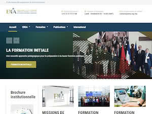 المدرسة الوطنية للادارة's official website homepage screenshot