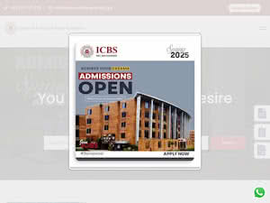 امپیریل کالج آف بزنس سٹڈیز's official website homepage screenshot