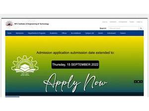 این ایف سی انسٹی ٹیوٹ آف انجینئرنگ اینڈ ٹیکنالوجی ٹریننگ's official website homepage screenshot
