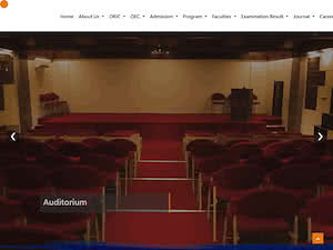 جامعة العلوم الحديثة's official website homepage screenshot