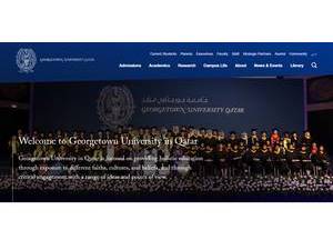 جامعة جورجتاون في قطر's official website homepage screenshot