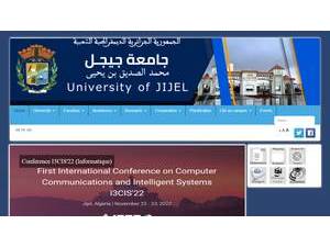 جامعة جيجل's official website homepage screenshot