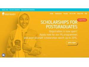 جامعة مسقط's official website homepage screenshot