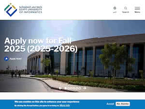 جامعة مصر للمعلوماتية's official website homepage screenshot