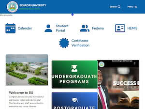 جامعـــة بنـــادر‎'s official website homepage screenshot