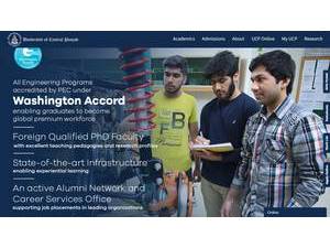 جامعہ وسطی پنجاب's official website homepage screenshot