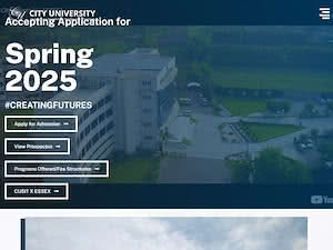 سٹی یونیورسٹی آف سائنس اینڈ انفارمیشن ٹیکنالوجی's official website homepage screenshot