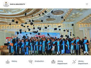 موسسه تحصیلات عالی خصوصی شفاء's official website homepage screenshot