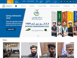 پوهنتون سلام‎'s official website homepage screenshot