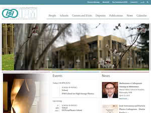 پژوهشگاه دانش‌های بنیادی's official website homepage screenshot