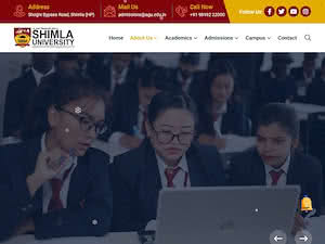 अलख प्रकाश गोयल शिमला विश्वविद्यालय's official website homepage screenshot