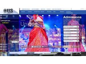 आईआईएस विश्वविद्यालय's official website homepage screenshot