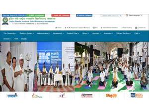 इंदिरा गांधी राष्ट्रीय जनजातीय विश्वविद्यालय's official website homepage screenshot