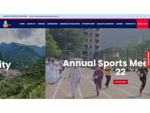 इटर्नल विश्वविद्यालय's official website homepage screenshot