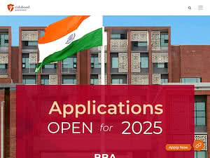 ऋषिहुड विश्वविद्यालय's official website homepage screenshot
