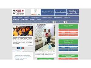 एनआईआईएलएम विश्वविद्यालय's official website homepage screenshot