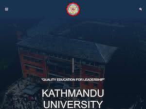 काठमाण्डौ विश्वविद्यालय's official website homepage screenshot