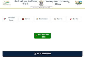 चौधरी बंसी लाल विश्वविद्यालय's official website homepage screenshot
