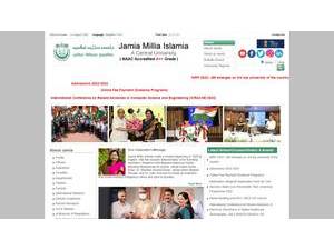 जामिया मिलिया इस्लामिया's official website homepage screenshot
