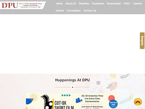 डॉ. डी.वाय. पाटील विद्यापीठ's official website homepage screenshot