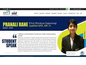 देहरादून प्रौद्योगिकी संस्थान's official website homepage screenshot