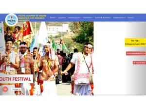 पैसिफिक विश्वविद्यालय उदयपुर's official website homepage screenshot