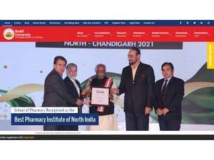 बद्दी विश्वविद्यालय's official website homepage screenshot