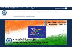 भारतीय प्रौद्योगिकी संस्थान इंदौर's official website homepage screenshot