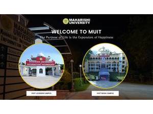 महर्षि विश्वविद्यालय's official website homepage screenshot