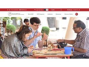 राष्ट्रीय फ़ैशन प्रौद्योगिकी संस्थान's official website homepage screenshot