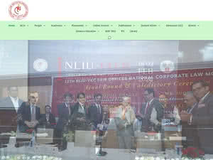 राष्ट्रीय लॉ संस्थान विश्वविद्यालय's official website homepage screenshot