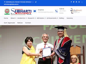 रास बिहारी बोस सुभारती विश्वविद्यालय's official website homepage screenshot