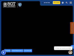 श्री गुरु गोबिंद सिंह त्रिवेणी विश्वविद्यालय's official website homepage screenshot