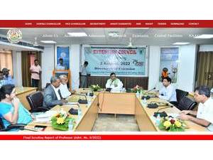 सरदार वल्लभ भाई पटेल कृषि एवं प्रौद्योगिकी विश्वविद्यालय's official website homepage screenshot