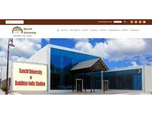 सांची यूनिवर्सिटी ऑफ बौद्ध-इंडिक स्टडीज's official website homepage screenshot