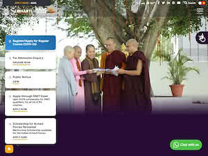 सुभारती विश्वविद्यालय's official website homepage screenshot