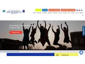 हिमगिरी जी यूनिवर्सिटी's official website homepage screenshot