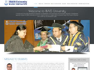 আই বি এ আই এস ইউনিভার্সিটি's official website homepage screenshot